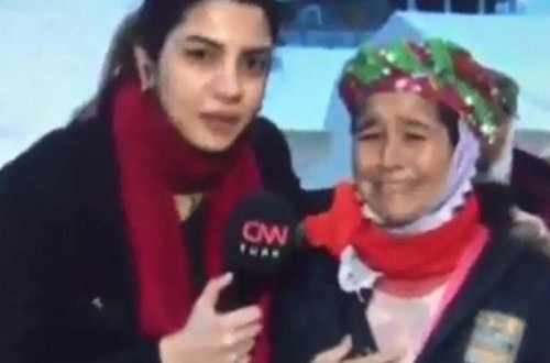 Türkiyədə CANLI YAYIM zamanı ZƏLZƏLƏ - Qadın qorxudan ağladı - VİDEO