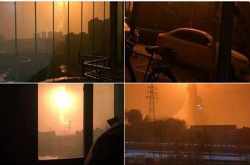 Çində kimya zavodda güclü partlayış — VİDEO