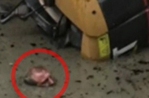 Ekskavator aşdı: kişi çənəsinə qədər palçığın içində köməksiz qaldı - VİDEO