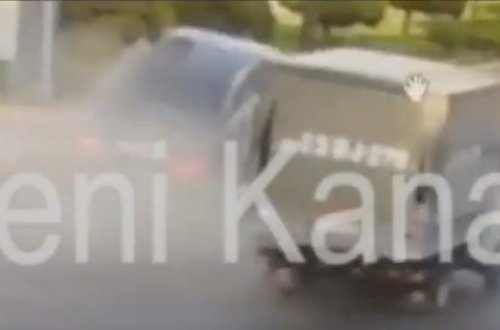 Bakıda inanılmaz qəza kameraya düşdü: 