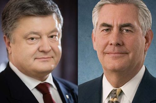 Poroşenko Tillersonla Donbassdan danışdı