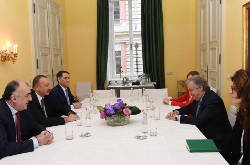 İlham Əliyev Münhendə BMT-nin baş katibi ilə görüşüb — YENİLƏNİB