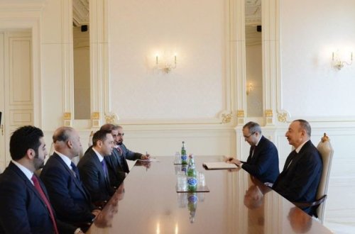 İlham Əliyev Qətər nazirini qəbul edib