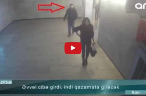 Bakı metrosunda cinayət: Pulla dolu çantanı oğurlayan şəxs kameraya düşdü - VİDEO