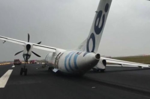 Sərnişin təyyarəsi Amsterdam aeroportunda sərt eniş edib – VİDEO