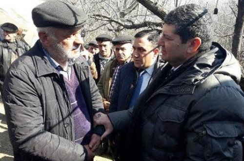 Keçmiş döyüşçülər şəhid ailəsini ziyarət etdilər - FOTOLAR