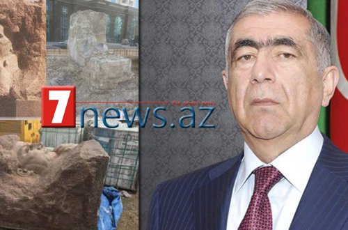 Müşfiqin heykəlini sökən