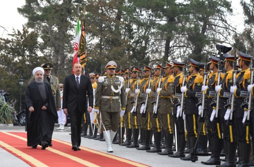 Ruhani prezidenti “Sədabad” sarayında qarşıladı - Fotolar