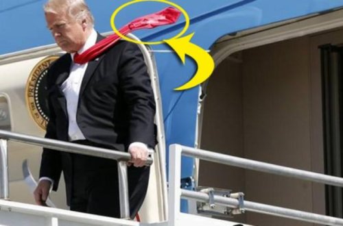 Trampın qalstukundakı SİRR ORTAYA ÇIXDI - FOTO