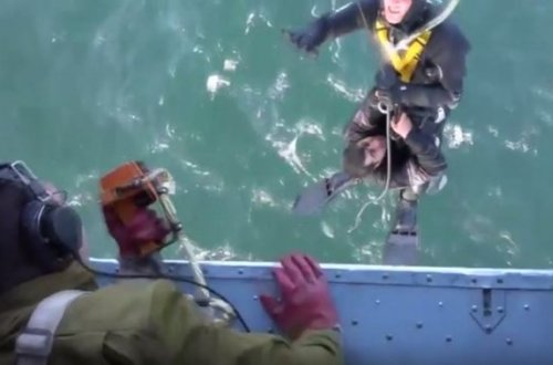 Xəzərdə batan balıqçılar belə xilas edildi - ANBAAN VİDEO