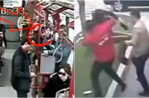 Bakıda avtobusda QORXULU ANLAR: Gənc oğlanın ürəyi getdi, yıxıldı və... - VİDEO