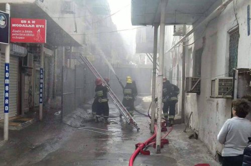 Bakının mərkəzində YANĞIN  - YENİLƏNİB - VİDEO