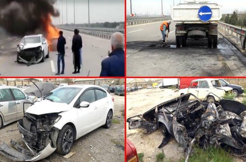 Bakıda yol qəzasında yanaraq ölən şəxs 