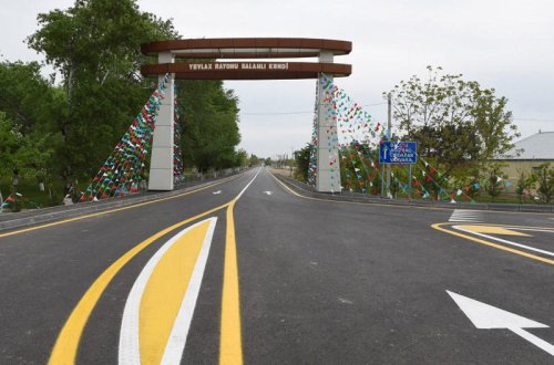 Prezidentin açılışını etdiyi yolun görüntüləri - VİDEO