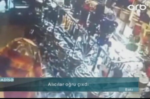 Ticarət Mərkəzində oğurluq anbaan kameraya düşdü - VİDEO