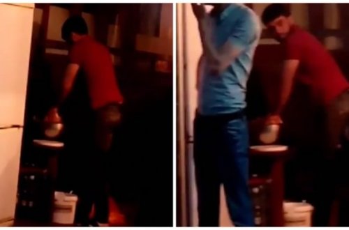 Bakı dönərxanasında iyrənc mənzərə - VİDEO