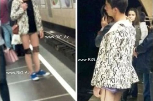 Bakı metrosunda BİABIRÇILIQ: Alt paltarı ilə qatara mindi və... - FOTO