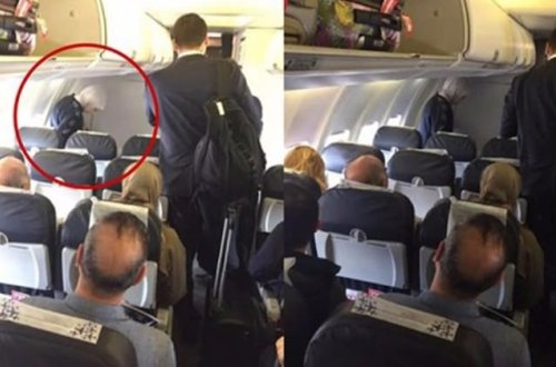 Sərnişin təyyarəsində Əminə Ərdoğan sürprizi - FOTOLAR