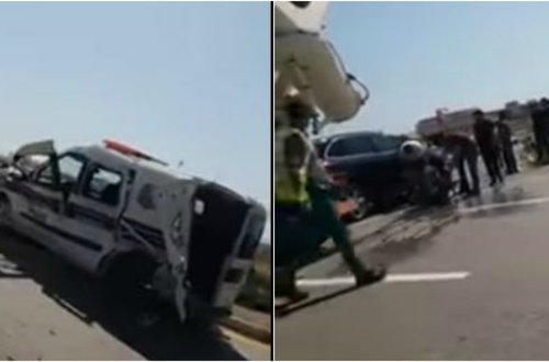 Azərbaycanlı polisin öldüyü avto qəzadan ANBAN VİDEO