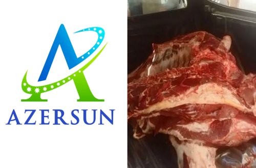 “AZƏRSUN”UN KONSERV ZAVODUNA APARILAN 500 KILOQRAM MƏNŞƏYI MƏLUM OLMAYAN ƏT MÜSADIRƏ EDILDI — FOTO