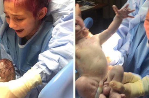 ANA 12 YAŞLI QIZININ QUCAĞINA DOĞDU - FOTOLAR