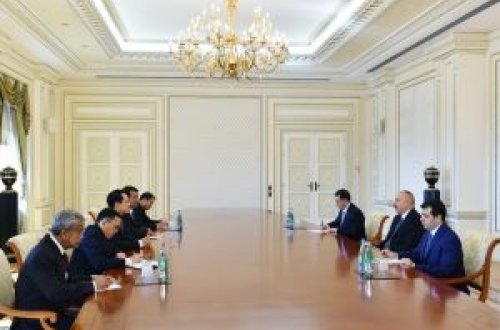 PREZIDENT İLHAM ƏLIYEV LAOSUN XARICI IŞLƏR NAZIRINI QƏBUL EDIB