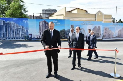 PREZIDENT NƏRIMANOV RAYON MƏHKƏMƏSININ YENI INZIBATI BINASININ AÇILIŞINDA - FOTO
