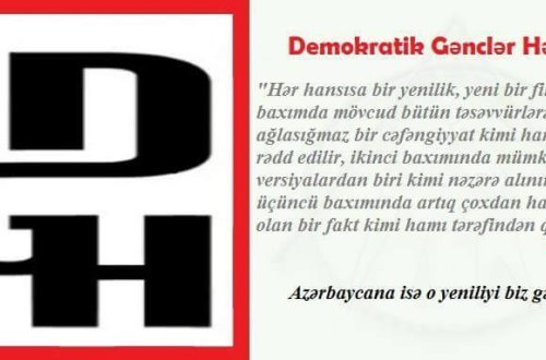 Demokratik Gənclər Hərəkatı BƏYƏNAT VERDİ