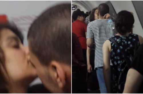 BAKI METROSUNDA EHTIRASLI ANLAR - GƏNCLƏR ÖZLƏRINI 