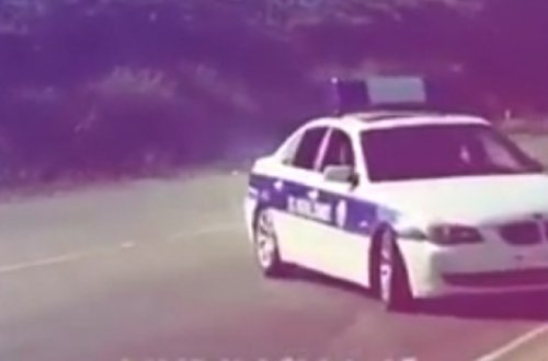 Yol polisi maşını ilə “avtoş”luq etdilər – ŞOK VİDEO