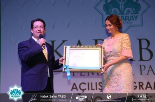 Türkiyənin qədim Aksaray vilayətində Qarabağ parkının və Xarıbülbül abidəsinin açılışı olub - FOTOLAR