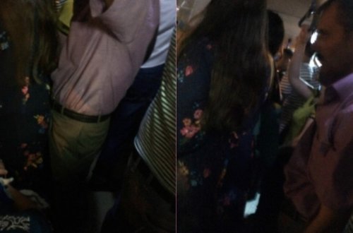 Bakı avtobusunda kişinin qadına qarşı əxlaqsızlığı (FOTO)