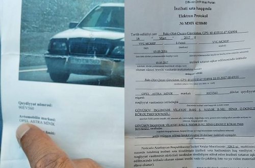Növbəti protokol müəmması: Şəkildə “Mercedes”, cərimə olunan “OPEL” – FOTO