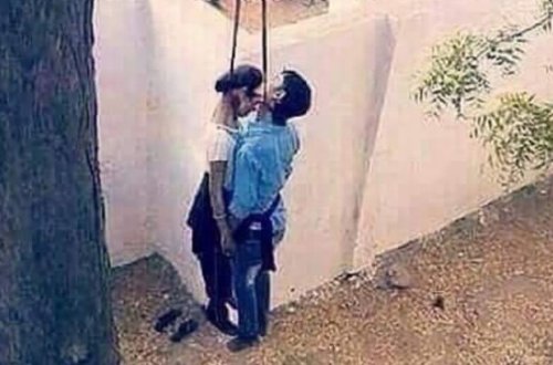 Sevginin acı sonu: Özlərini ağacdan asdılar.... - FOTO