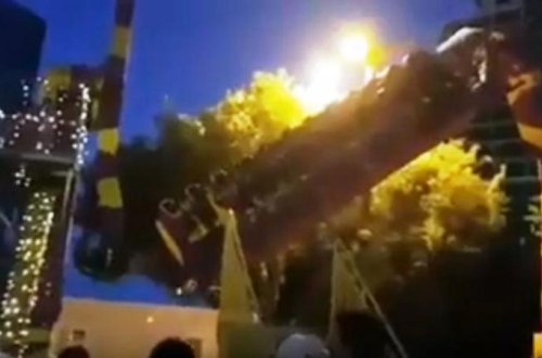 Bakı bulvarında insanlar göydə qaldılar - VİDEO