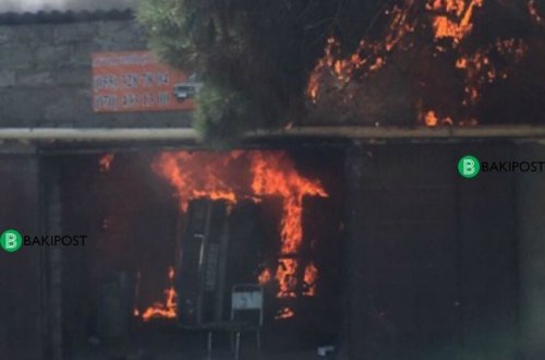 Bakıda güclü yanğın başlayıb - Onlarla ev təhlükədə/ FOTO
