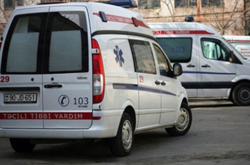 Gəncədə təcili tibbi yardım maşınının iştirakı ilə qəza baş verib
