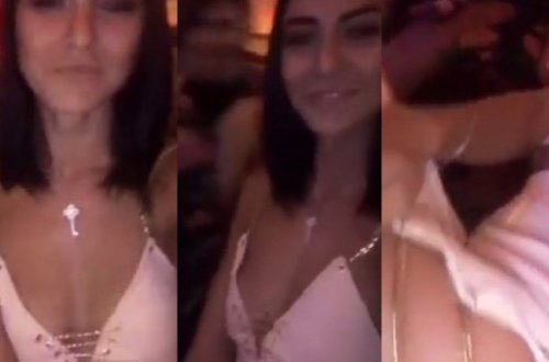 Bakıda gənc model gecə klubunda alt paltarsız... - VİDEO