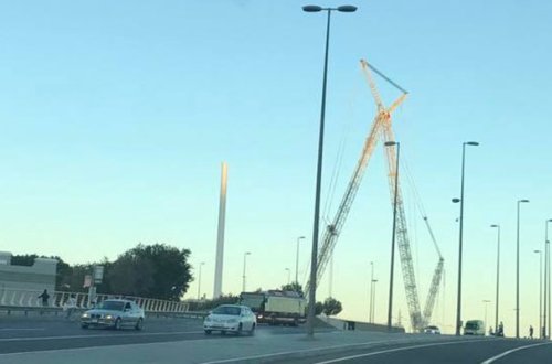 Bakıdakı bayraq dirəyi niyə söküldü? - Açıqlama