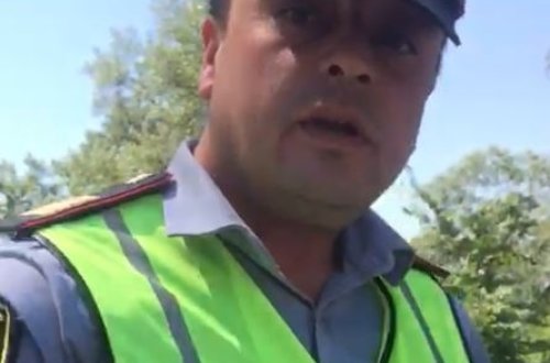 Yol polisi ilə sürücü arasında insident: 