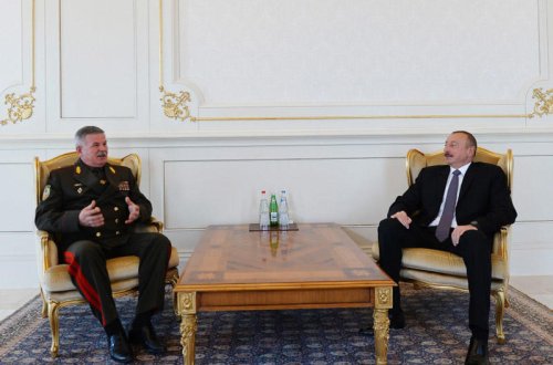 Prezident İlham Əliyev Belarus Dövlət Sərhəd Komitəsinin sədrini qəbul edib - FOTO