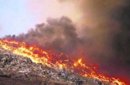 Sumqayıtda zibilliyi yandıran şəxs 500 manat cərimələndi