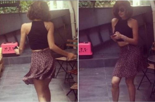 Azərbaycanlı aktrisadan küçədə çılğın rəqs - VİDEO