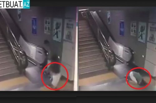 Metroda dəhşət: Sevgilisi anidən boşluğa düşdü və... - Çin / VİDEO