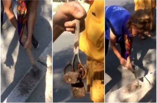 Ev sahibi evində cadu tapdı: Qayçıya bərkidilmiş açarlar – VİDEO