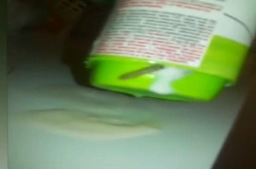 Sumqayıtda yoqurtun içindən qurd çıxdı - VİDEO