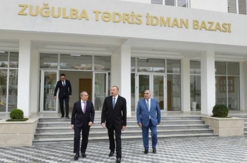 Prezident Zuğulbada tədris idman bazasının açılışında iştirak edib - YENİLƏNİB
