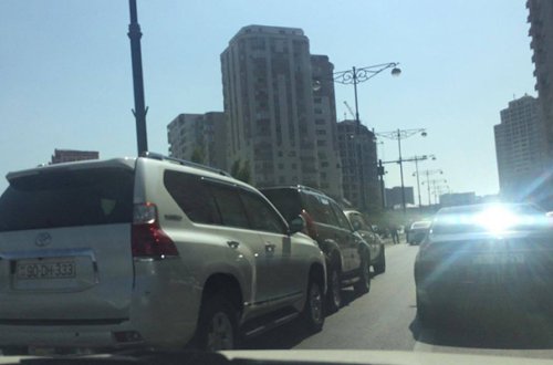 Bakıda 6 maşın toqquşdu - Foto