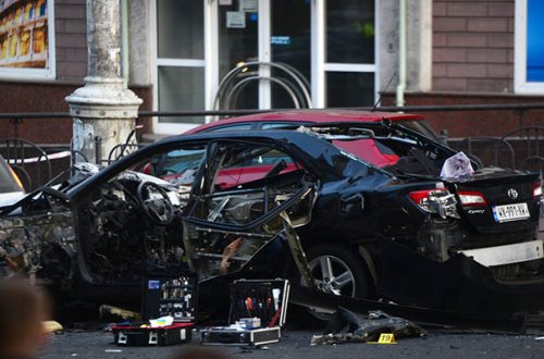 Kiyevdə avtomobil belə partladıldı - Video