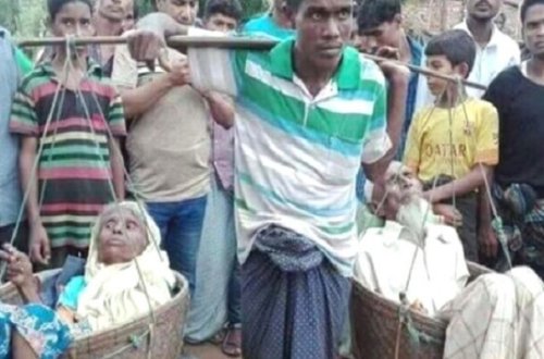 Ata və anasını 7 gün səbətdə daşıyaraq xilas edib - Foto